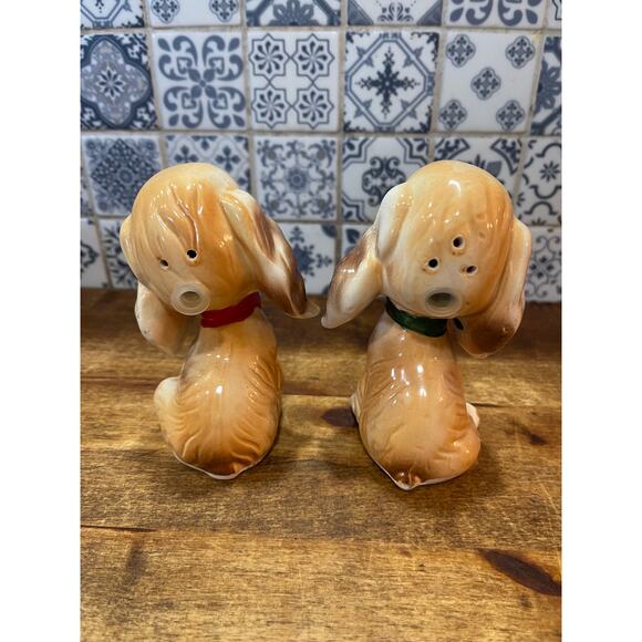Vintage Ceramic Cocker Spaniel Salt & Pepper Shakers - Picture 3 of 6